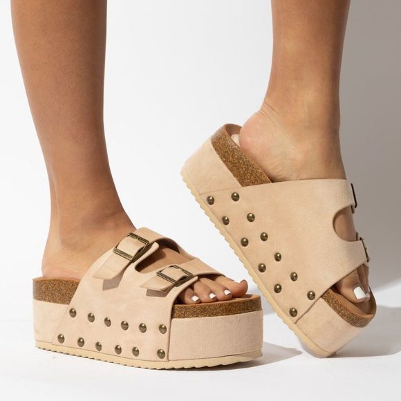 NUDE PLATFORM CLOG SANDAL BIRKEN SANDAL - NON-BRANDED - Picture 5 of 7